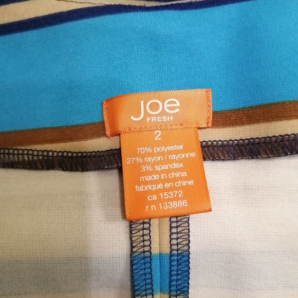 Joe Fresh Striped Sleeveless Dress Blue - Picture 3 of 3